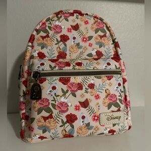 Loungefly Beauty and the Beast floral backpack